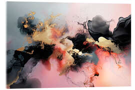 Acrylglasbild Abstract Alchemy - Obsidian Bloom IV