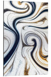 Tableau en aluminium Abstract Alchemy - Pearl Stream III