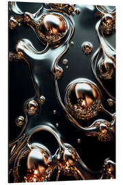 Tableau en aluminium Abstract Alchemy - Mercury Pulse III