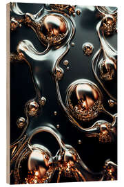 Holzbild Abstract Alchemy - Mercury Pulse III