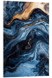 Acrylglasbild Abstract Alchemy - Organic Azure II