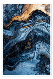 Poster Abstract Alchemy - Organic Azure II