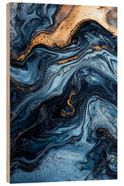Holzbild Abstract Alchemy - Organic Azure II