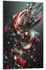 Acrylglasbild Abstract Alchemy - Metallic Twirl - Philippe HUGONNARD