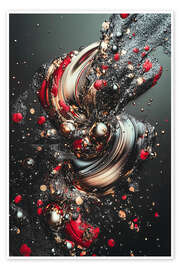 Wandbild Abstract Alchemy - Metallic Twirl - Philippe HUGONNARD
