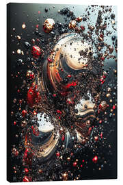 Leinwandbild Abstract Alchemy - Metallic Twirl II