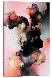 Leinwandbild Abstract Alchemy - Obsidian Bloom V - Philippe HUGONNARD