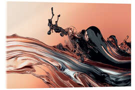 Acrylglasbild Abstract Alchemy - Copper Wave II