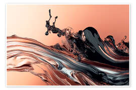 Poster Abstract Alchemy - Copper Wave II