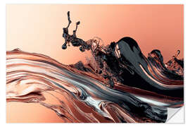Wandsticker Abstract Alchemy - Copper Wave II
