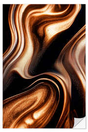 Wandsticker Abstract Alchemy - Glossy Copper III