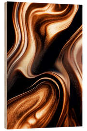 Holzbild Abstract Alchemy - Glossy Copper III