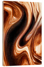 Holzbild Abstract Alchemy - Glossy Copper