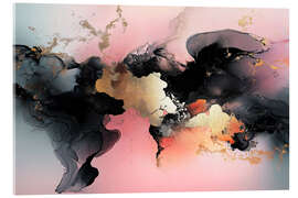 Acrylglasbild Abstract Alchemy - Obsidian Bloom VI