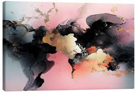 Leinwandbild Abstract Alchemy - Obsidian Bloom VI