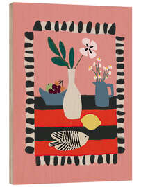 Holzbild Objekte im Gespräch