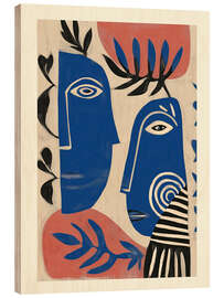 Holzbild Das Gespräch