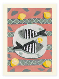 Poster Mediterraner Mittag