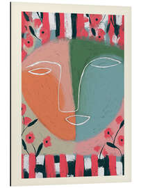 Alubild Träume in Koralle und Salbei - Branka Kodžoman