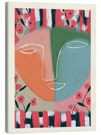 Leinwandbild Träume in Koralle und Salbei - Branka Kodžoman