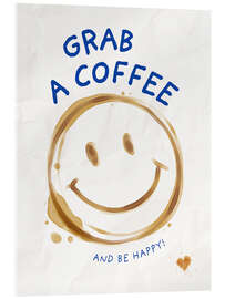 Acrylglasbild Grab a coffee and be happy - Ohkimiko