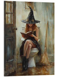 Acrylglasbild Im Badezimmer an Halloween lesen - TAlex