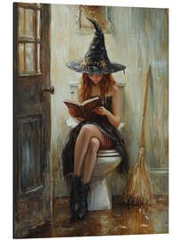 Alubild Im Badezimmer an Halloween lesen - TAlex