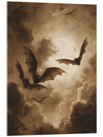 Acrylglasbild Halloween Fliegende Fledermäuse - TAlex
