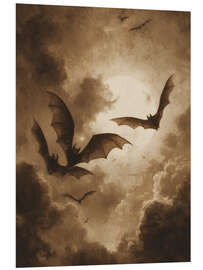 Hartschaumbild Halloween Fliegende Fledermäuse - TAlex