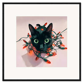 Gerahmter Kunstdruck Schuldiger Blick