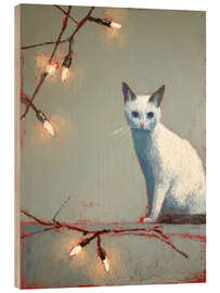 Holzbild Leuchtende Lampen - DejaReve