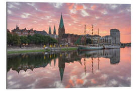 Alubild Bremen Schlachte bei Sonnenaufgang - Michael Valjak