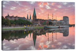 Leinwandbild Bremen Schlachte bei Sonnenaufgang - Michael Valjak