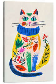 Leinwandbild Herbstkatze