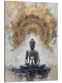 Magnettafel Meditation mit Katze