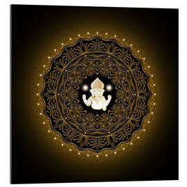 Acrylglasbild Ganesha - Golden Spirit Serie