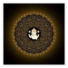 Wandbild Ganesha - Golden Spirit Serie - Grafikfreuden