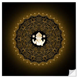 Wandsticker Ganesha - Golden Spirit Serie
