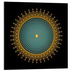Gallery Print Lebensspirale Blau - Golden Spirit Serie