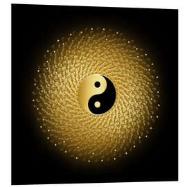 Hartschaumbild Yin und Yang - Golden Spirit Serie
