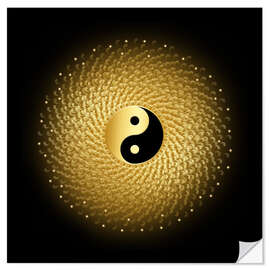 Wandsticker Yin und Yang - Golden Spirit Serie