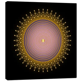 Leinwandbild Lebensspirale Rose - Golden Spirit Serie