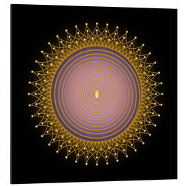 Magnettafel Lebensspirale Rose - Golden Spirit Serie