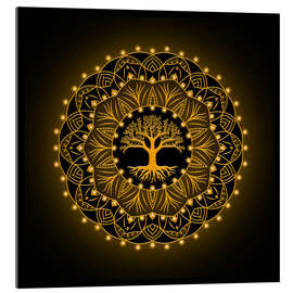 Acrylglasbild Baum des Lebens - Golden Spirit Serie