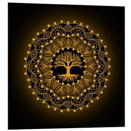 Hartschaumbild Baum des Lebens - Golden Spirit Serie