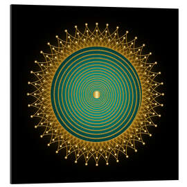 Gallery Print Lebensspirale Smaragd - Golden Spirit Serie