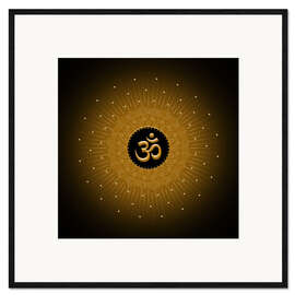 Gerahmter Kunstdruck Om - Golden Spirit Serie