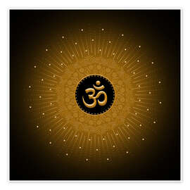 Wandbild Om - Golden Spirit Serie - Grafikfreuden