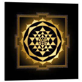 Acrylglasbild Shri Yantra - Golden Spirit Serie