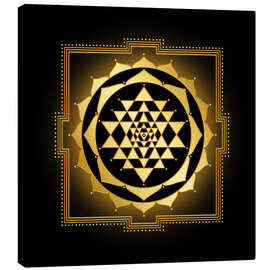 Leinwandbild Shri Yantra - Golden Spirit Serie
